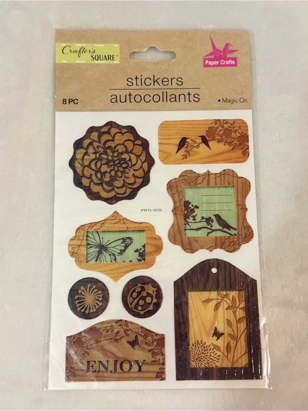 💜 Wood-Accent Decorative Stickers